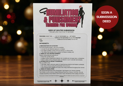 Kinky Advent Calendar 2026 for Submissive Women