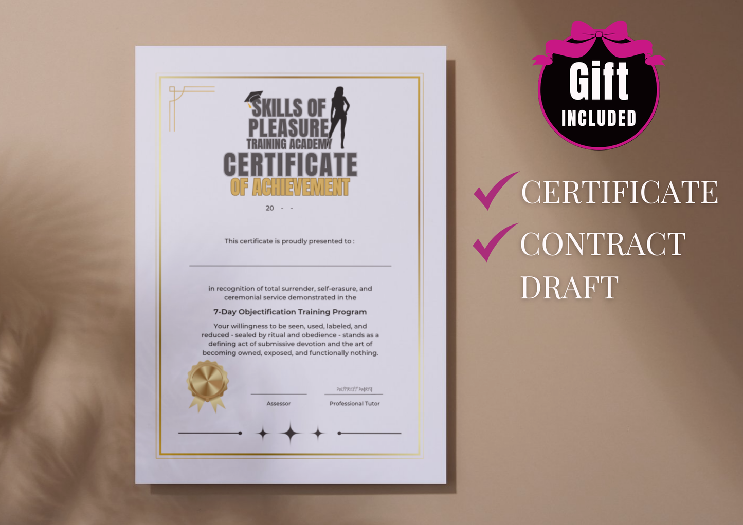 7-day Objectification Ritual Training for Submissive Women