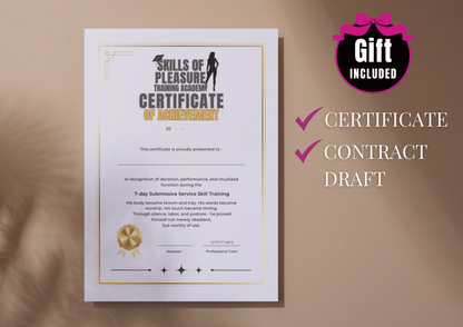7-day Service Skill Training for Submissive Men