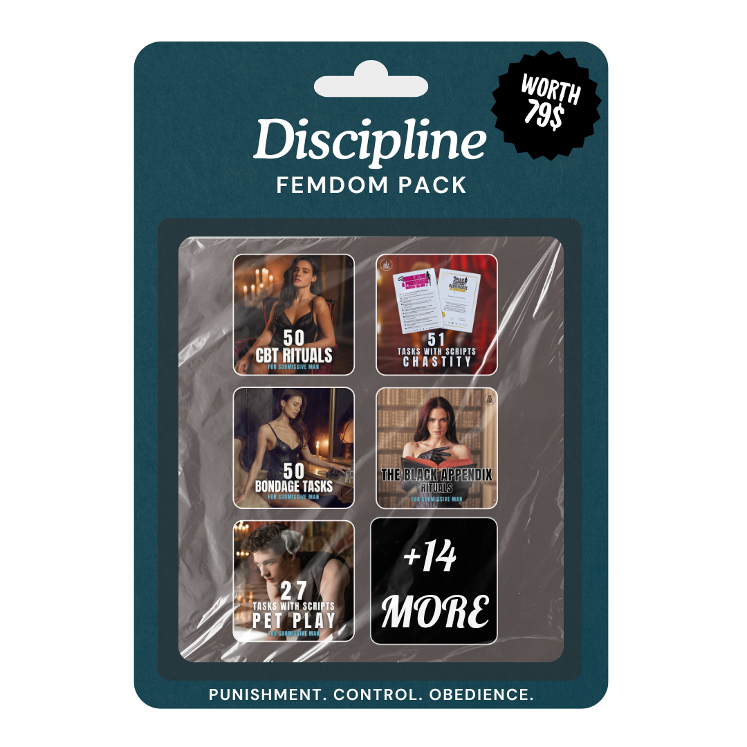561 Submissive Man FemDom Tasks. Physical Discipline BDSM Training Scripts. Obedience, Punishment & Ritual Play. Dominantrix Gift Set