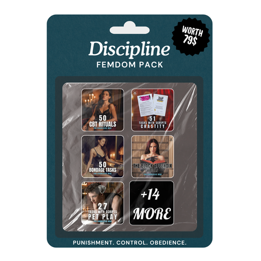 561 Submissive Man FemDom Tasks. Physical Discipline BDSM Training Scripts. Obedience, Punishment & Ritual Play. Dominantrix Gift Set