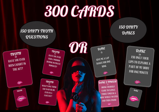 300 Truth or Dare Cards for Couples