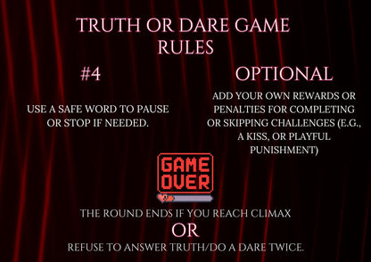 300 BDSM Truth or Dare Cards for Submissive Women
