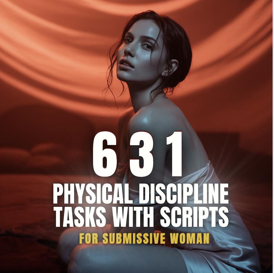 631 Submissive Woman Tasks. Physical Discipline BDSM Training Scripts. Obedience, Punishment & Ritual Play. Dominant Gift Set