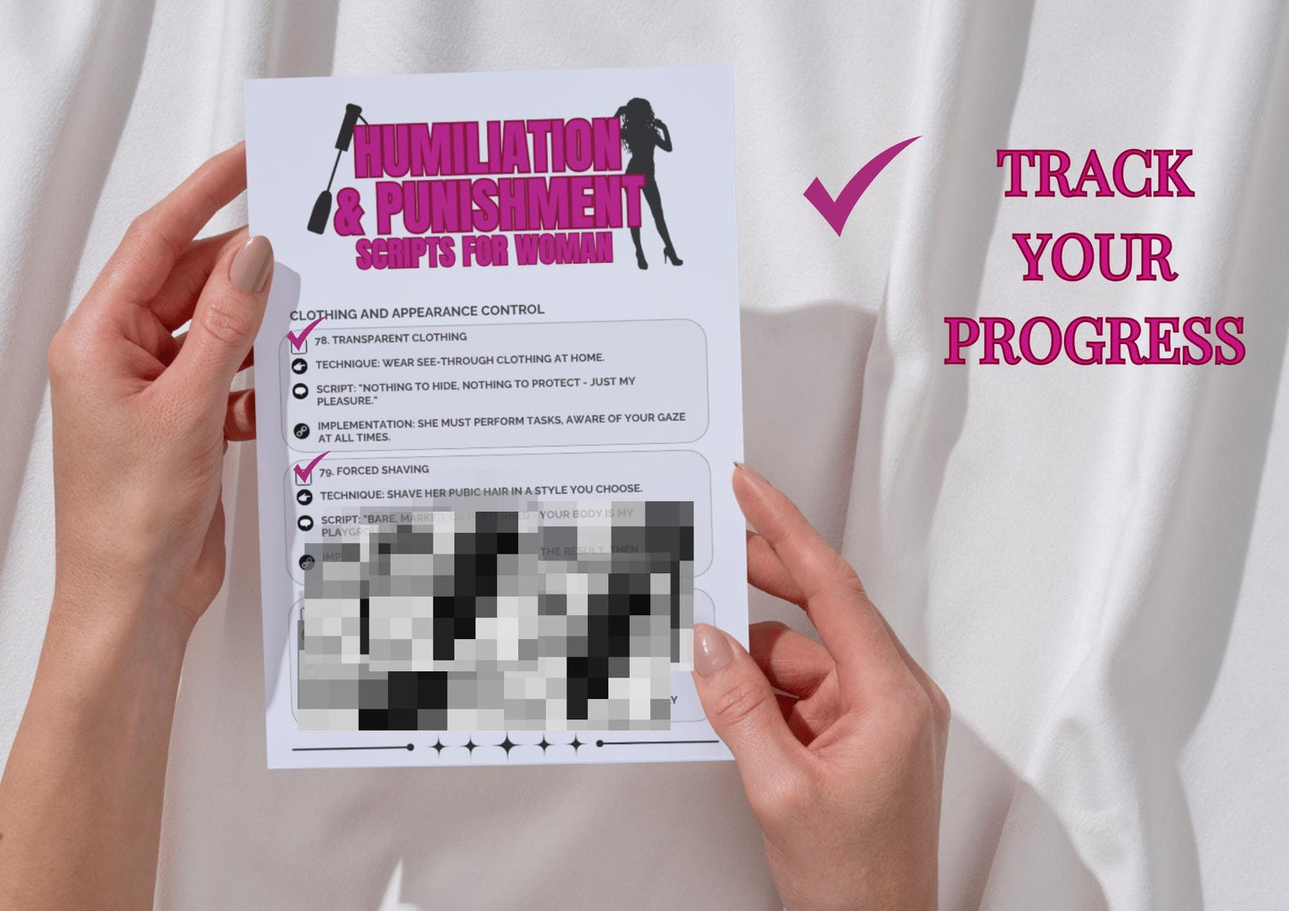 631 Submissive Woman Tasks. Physical Discipline BDSM Training Scripts. Obedience, Punishment & Ritual Play. Dominant Gift Set