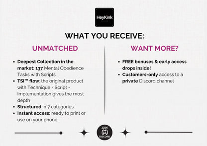 137 Mental Obedience Tasks for Submissive Woman