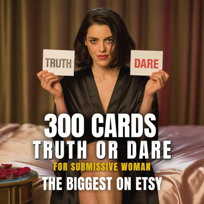 300 BDSM Truth or Dare Cards for Submissive Women