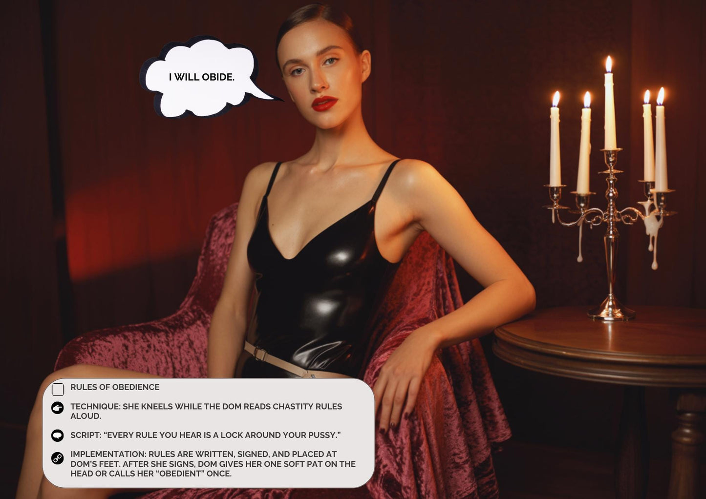 Locktober Calendar for Submissive Women