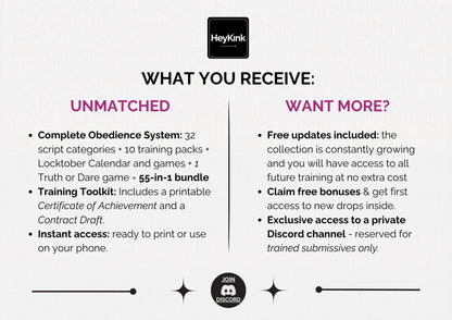 55-in-1 Ultimate FemDom Obedience Bundle