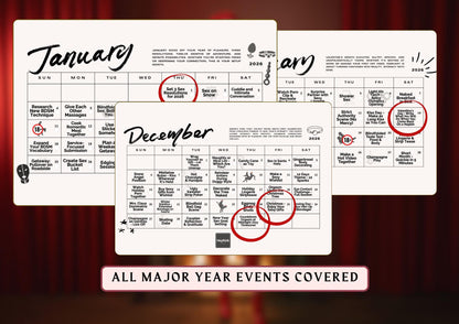 Sex Calendar 2026: 365 Daily Tasks