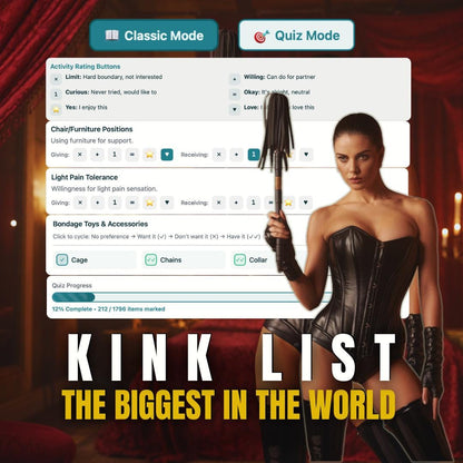The Biggest Kink List in the World - 1793 Sex Ideas Playbook