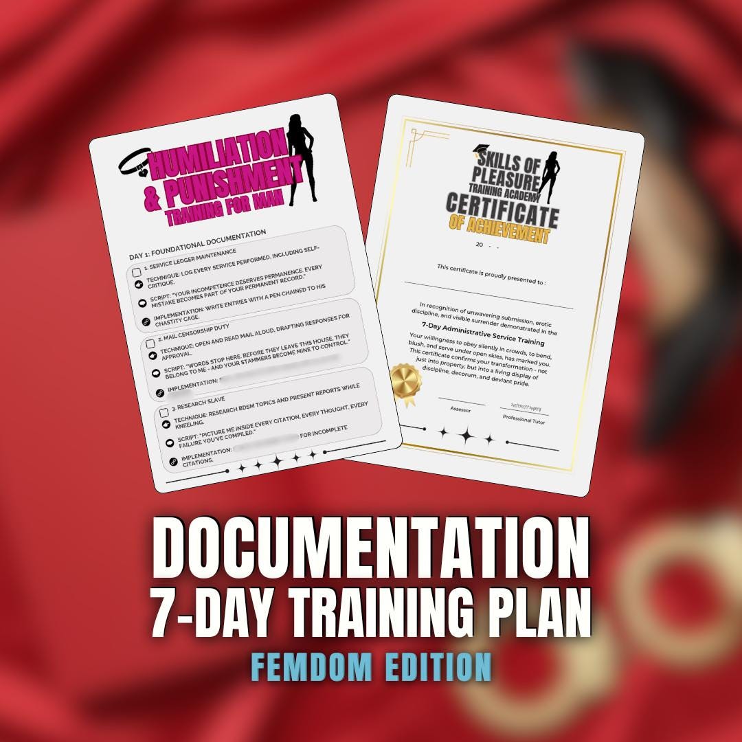 7-day Documentation Obedience Training for Submissive Men