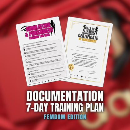 7-day Documentation Obedience Training for Submissive Men