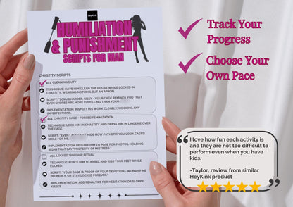 561 Submissive Man FemDom Tasks. Physical Discipline BDSM Training Scripts. Obedience, Punishment & Ritual Play. Dominantrix Gift Set