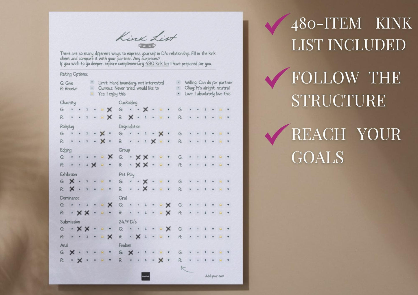 31-Day Kink Journey Training Journal Log