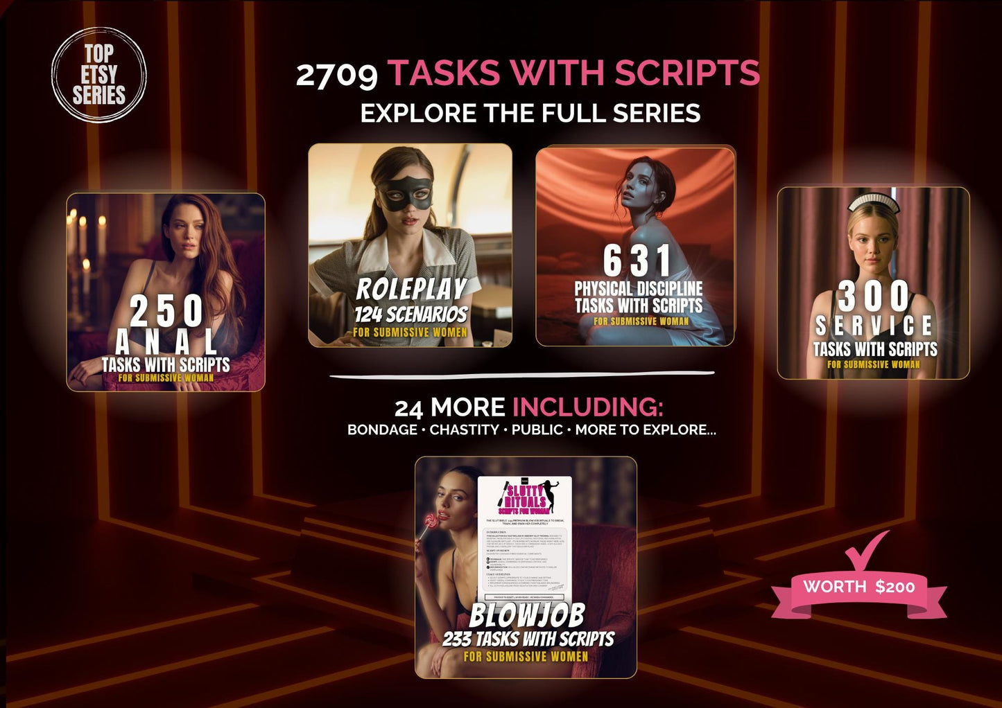 87-in-1 Ultimate Submissive Woman Bundle | 2709 Scripts, 241-Day BDSM Ritual Training