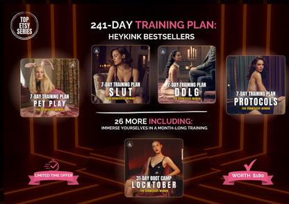 87-in-1 Ultimate Submissive Woman Bundle | 2709 Scripts, 241-Day BDSM Ritual Training
