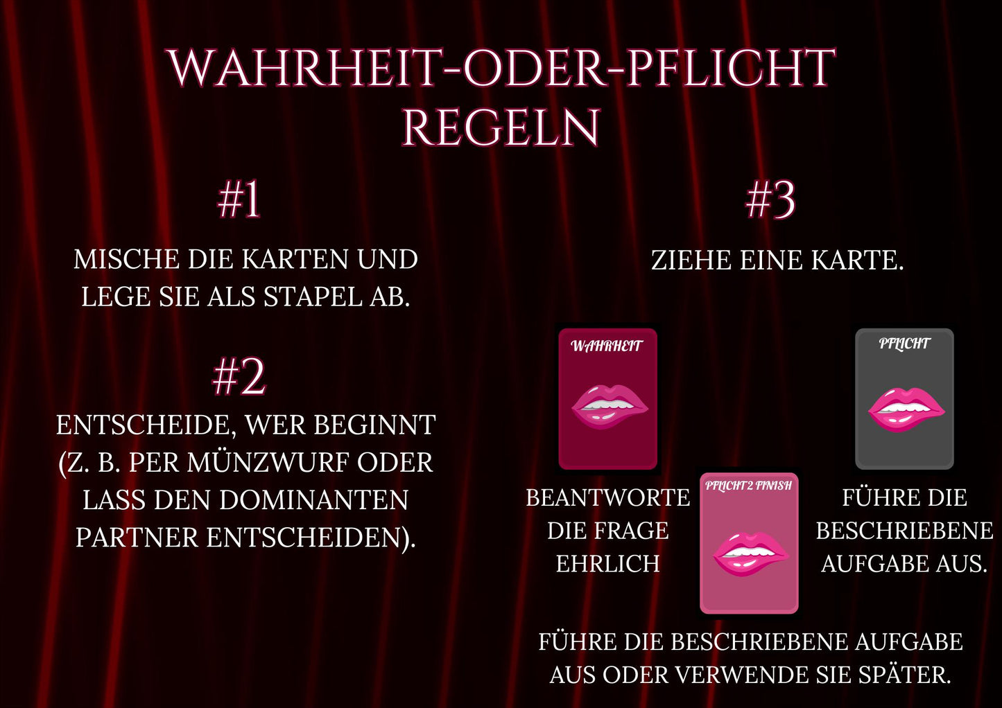 300 Wahrheit-oder-Pflicht-Karten für freche Paare