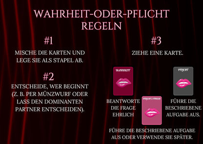 300 Wahrheit-oder-Pflicht-Karten für freche Paare