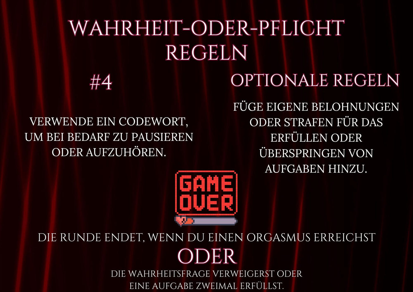 300 Wahrheit-oder-Pflicht-Karten für freche Paare