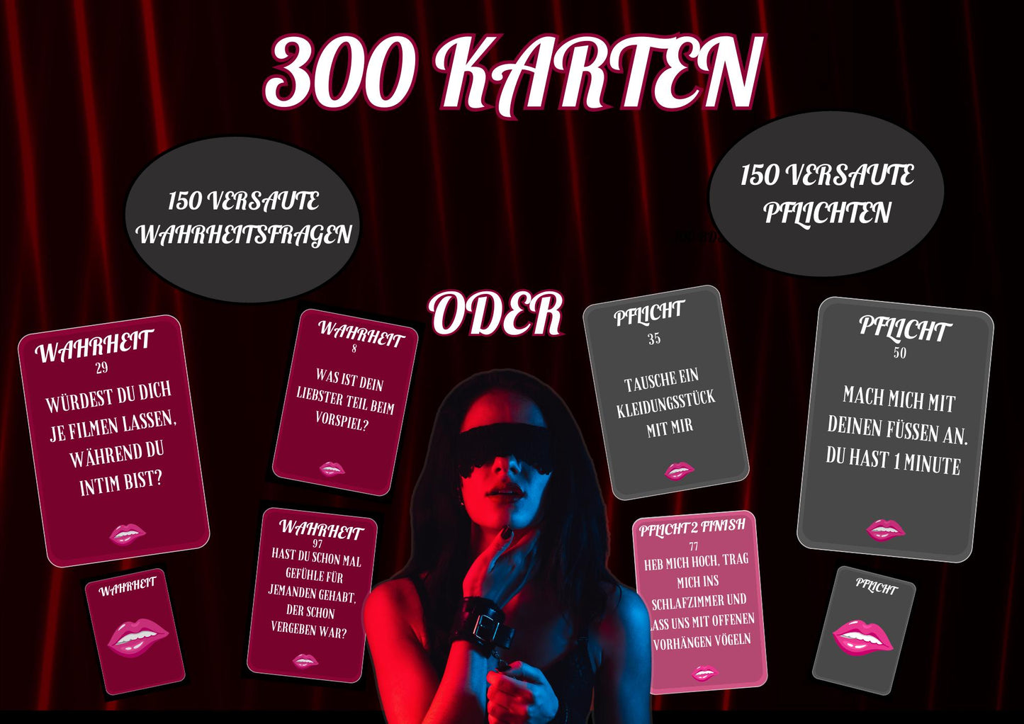 300 Wahrheit-oder-Pflicht-Karten für freche Paare